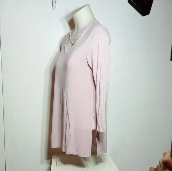Old Navy Relaxe Luxe Relaxed Lace Up Tunic Top Sz Small in Plum Tonic - Picture 2 of 10